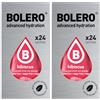 Generico SET 48 BOLERO DA 3 GRAMMI Hibiscus Preparato istantaneo polvere solubile in bustine Sticks per Bevande con Stevia e Vitamina C e Senza Zucchero ideale per fitness e diete