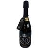 Swart - Idea regalo per compleanno 80 anni - Bottiglia Tanti Auguri da 0,75L - Etichetta personalizzata con autentici cristalli - spumante Italiano di alta qualità