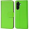 Verco Custodia a libro per Samsung Galaxy A56 5G, per Samsung A56 5G Case [funzione carte di credito/leggio], verde