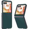 GIOPUEY Cover Compatibile con Motorola RAZR 60, Pelle PU + PC Rigido Custodia, Speciale Struttura in Pelle Case，Anti-Impronta, AntiGraffio - Green