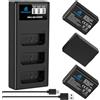 Homesuit LP-E10 - Batteria da 1600 mAh e 3 slot LCD, per Canon EOS 1100D, 1200D, 1300D, 1500D, 2000D, 3000D, EOS Rebel T3, T5, T6, T7, T100, Kiss X50, Kiss X70, Kiss X80 Fotocamera (confezione da 3) )
