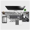 Giallobus - Tappetino scrivania - Materia - Vinile - 120x40cm - 62 - Metallic patterns - Tappetino mouse, sottomano tavolo pad, copri scrivania antiscivolo