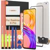 TGHongKy LCD Schermo per Realme 8 PRO RMX3081 Display Touchscreen di Sostituzione del Display per Realme 8 4G RMX3085 LCD con Strumenti di Riparazione(Nero)