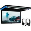 XTRONS® 17,3 pollici 16:9 ultra-sottile FHD schermo TFT digitale 1080p video auto overhead player monitor montato sul tetto porta HDMI 1920 * 1080 Full ad alta definizione nuova versione cuffie IR
