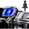 EEEKit Supporto per cellulare per auto, con fessura per CD, 3 in 1, con gancio di ventilazione e clip CD, rotazione a 360°, in silicone antiscivolo, universale, per smartphone da 4 a 7 pollici