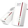 FRITZ! Avm Fritz Powerline 1260E/1220E - Set Wlan Punto Di Accesso Wlan, Ideale per Streaming Media O Collegamento Nas, 1,200 Mbit/S, Versione In Lingua Tedesca, Bianco