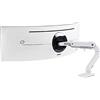 Ergotron - Braccio HX HD, da scrivania per monitor curvi ultrawide 1000R fino a 49 pollice, da 12,7 a 19,1kg, VESA 75x75/100x100mm - Snodo HD, Bianco (45-647-216)