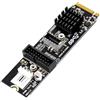 Xnuiasqe Scheda di Espansione Adattatore M.2 M Key PCIe A USB 3.1 Scheda di Espansione Adattatore Convertitore M.2 M Key NVME PCIe A USB 3.1 Tipo C+19/20 Pin M.2 PCIe A USB