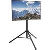 VIVO STAND-TV55T - Treppiede da 32 a 55 pollici LCD LED TV a schermo piatto, supporto portatile regolabile in altezza, colore nero