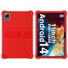 GIOPUEY Cover Compatibile con DOOGEE T30E - con Supporto - Custodia Protettiva in Silicone TPU Morbida Case - Red