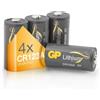 GP Batterie CR123A 3V Lithium Pro nero/oro (4 batterie CR123 da 3 Volt) per Smart Home, allarmi, torce, accessori fotografici, ecc. (non ricaricabili)