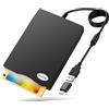 RAAYOO Lettore floppy disk USB, 3,5 pollici, portatile, esterno, 1,44 MB, FDD, floppy disk drive per Windows 11/10/8/7/2000/XP, PC, laptop, desktop, notebook