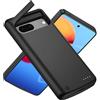 Giabuao Custodia con Batteria per Google Pixel 7, Ricarica Ricaricabile Sottile da 10000 mAh, Caricabatterie di Riserva Portatile Power Bank per Pixel 7 (6.3 Pollici) - Nero