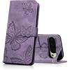 CXTcase Custodia per Google Pixel 10 Pro XL 6.8 2025, in pelle PU, con scomparti per carte di credito e supporto per carte di credito, per Google Pixel 10 Pro XL, viola