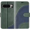 BoxTii Cover per Google Pixel 8 PRO, Custodia in PU Pelle Portafoglio, Magnetica Cover a Libro con Slot per Schede per Google Pixel 8 PRO, Verde