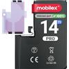 MOBILEX® Batteria per iPhone 14 Pro | Senza Messaggio | Chip TI | 3300mAh - OEM | Batteria Interna con Adesivo | Alta Capacità