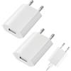 FinalCool 2 caricabatterie USB, 5 V, 1 A, spina di ricarica universale, adattatore, presa di corrente, adattatore di corrente, spina di ricarica, compatibile con telefono, iWatch, fotocamere, tablet, MP3, eBook