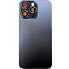 DHLK® Vetro Scocca copribatteria Compatibile con iPhone 15 PRO Max - No Logo - Titanio Blu