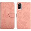 Jiajihua Custodia Compatibile con Realme 7 Pro 4G,Compatibile con Realme 7 Pro RMX2170 Chiusura magnetica della custodia del telefono Flip Stand Card Slot Pink