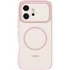 GIOPUEY Cover Magnetica per Honor 600/HONOR 600 PRO， Compatibile con MagSafe， PC+TPU Finitura Antiurto Protettiva Cellulare Custodia - Pink