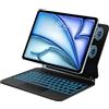 IVEOPPE Tastiera per iPad Air 11 M4 2026/M3 2025/M2 2024, Air 5/4 Gen, iPad Pro 11 4a/3a/2a/1a Gen, Cover Keyboard Touchpad magnetica supporto flottante, retroilluminazione 7 colori e trackpad, Nero
