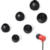 HYSHIKRA Cuscinetti auricolari di ricambio, compatibili con cuffie Bluetooth e cablate intrauricolari che hanno un diametro interno foro di 3,8-6 mm, 3 misure (S/M/L) (Nero, 2 paia)