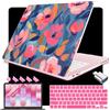 Teryeefi Custodia per MacBook Neo 13 modello 2026 A3404 (chip A18 Pro), guscio rigido e copertura per tastiera e adattatore di tipo C, cover rigida protettiva antigraffio slim fit, motivo floreale