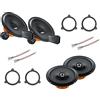 Superauto hi-fi Kit 6 Casse Compatibile con Renault Capture Con Adattatori E Supporti Altoparlanti Hertz ANTERIORE e POSTERIORE dsk 165.3 DCX 165