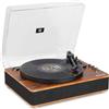 Fenton Giradischi Bluetooth (ingresso/uscita) - Fenton RP162D - giradischi retrò con altoparlanti (stereo) e lettore mp3 - Marrone scuro (102.167)