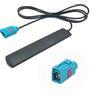Dargkwn Antenna radio Aurum DAB per auto con amplificatore DAB+ FM, antenna autoadesiva universale per finestrini di auto, SUV e camion - Cavo 3M e connettore Fakra