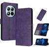 PanXCase Cover Libro per Xiaomi Redmi Note 15 Pro 5G - Custodia PU Pelle Wallet, Supporto, 3 Porta Carte, Magnetica Antiurto Case (Viola)
