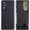 Audiosystem Scocca Copri Batteria Cover Back Posteriore per Oppo Find X3 Neo CPH2207 +Vetro e Frame Fotocamera Lente Lens Compatibile Ricambio Pari Originale Sostituzione Nero Black