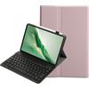 YKWXSC Custodia Tastiera per OnePlus Pad Go 2 Tablet 12,1 Pollici, QWERTY Staccabile con Collegamento Bluetooth Tastiera, Rosa