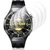 Pnakqil Vetro Temperato per Huawei Watch GT 6/5/4 46mm, Pellicola Protettiva Schermo 9H per Huawei Watch GT 4/5/6, HD Chiaro Anti Graffio Senza Bolle, Compatibile con Sensori, 4 Pezzi