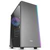 NOX XTREME PRODUCTS NOX Infinity Omega -NXINFTYOMEGA- ARGB ATX Mid-Tower - Micro ATX-ITX, ventola ARGB 120mm inclusa, USB 2.0 - 3.0 - Hub audio, spazio per un massimo di 4 ventole, pannello laterale in acrilico, grigio