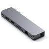 SATECHI 8 in 1 Hub Dual USB C Pro Max USB4 a 40Gbps, PD 96W, Ethernet, HDMI 4K@60Hz, USB-C/USB-A 5Gbps, SD/MicroSD e Jack Audio per MacBook Air/Pro/Neo - Grigio Siderale