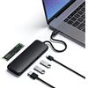 SATECHI Hub USB C 5 in 1 con Alloggiamento SSD M.2 SATA, HDMI 4K@60Hz, Ricarica PD 100W, 2 Porte USB-A 3.1 10Gbps per MacBook Air/Pro/Neo, Portatile - Nero