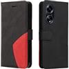 XINNI Cover Protettiva per Oppo A98 5G Case, retrò Cellulare Custodia Libro Antiurto in Flip Pelle PU/TPU, Portafoglio Flip Magnetica, Nero