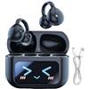 Generico Auricolari Intelligenti - Cuffie bluetoth Wireless Touch Screen LED, Traduzione Linguistica AI, Cancellazione Del Rumore | Auricolari Sportivi Impermeabili Con Clip Per Palestra, Viaggi, Lavoro, Spos