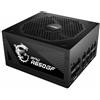MSI MPG A650GF Alimentatore 650W 80 Plus Gold, Completamente modulare ATX, Supporta 2 x 6+2 GPU, Condensatori Giapponesi 105°C Cavi piatti neri - 10 anni di garanzia