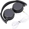 Akozon Cuffie auricolari, Cuffie HiFi pieghevoli compatte cablate Cuffie stereo compatte e pieghevoli Facile da regolare Sport Supporto leggero Scheda di ascolto ad alta fedeltà