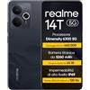 realme 14T 5G Smartphone 8+256 GB, Processore Dimensity 6300 5G, Batteria titanica da 5260 mAh, Ricarica rapida da 45 W, Display AMOLED eSports a 120 Hz, IP69, NFC, Nero