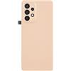 Generico Copri Batteria compatibile con SAMSUNG GALAXY A53 5G A536B SM-A536B retro Posteriore Back Cover Scocca coperchio in plastica rigida + lente con cornice + Biadesivo adesivo perincollato (ROSA)