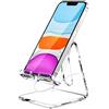 Crpich Supporto per telefono cellulare in acrilico, supporto portatile trasparente per scrivania, compatibile con Phone15 14 13 Pro Max Mini 12 11 Plus SE, Switch, smartphone Android, pad, tablet
