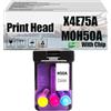 AWDAXC Testina di stampa X4E75A MOH50A, compatibile per HP 508 510 511 516 518 519 531 536 538 539 618 525 528 582 585 588 589 —— Alta quantità di stampa con chip MOH50A