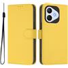 Generic Cover compatibile con Honor 400 lite custodia in pelle PU, portafoglio a libro in ecopelle con chiusura magnetica, antiurto, con scomparti per carte di credito e supporto, giallo