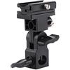 KIMISS Universale Staffa per Flash con Foro per Ombrello per Supporto Luce, Treppiede per Fotocamera, Ombrello Riflettente, Flash da Studio, Softbox, Diffusore