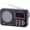 Trevi DAB 7F80 R Radio Portatile DAB+ con Bluetooth, Orologio con Sveglie Programmabili e Controlli Digitali, Presa Cuffia, Alimentata a Batterie