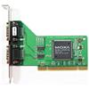 Moxa CP-102U, 2 port RS-232 board, Universal PCI bus, 921.6 Kbps, embedded surge protection 15KV ESD