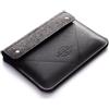 Crazy Horse Craft, Custodia in pelle per iPad Pro 13, nero carbonio, custodia per tablet, pellicola proteggi schermo, tasca per matita, copertura tastiera magica, borsa vintage